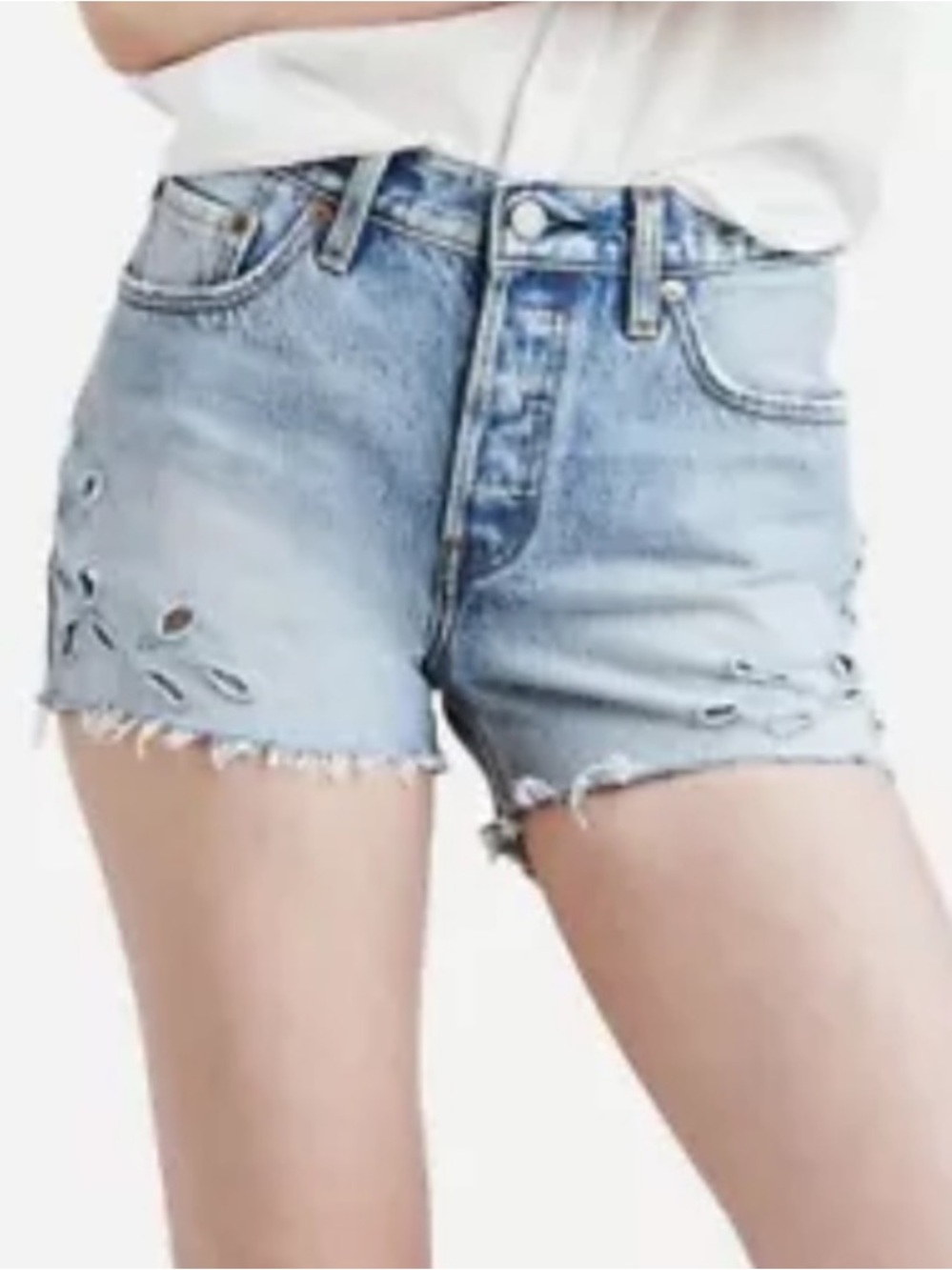 Levi’s 501 size 30 denim eyelet trim button fly shorts